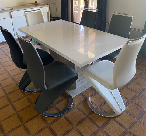 - Table salle  manger extensible - 6 chaises 420 Monteils (12)