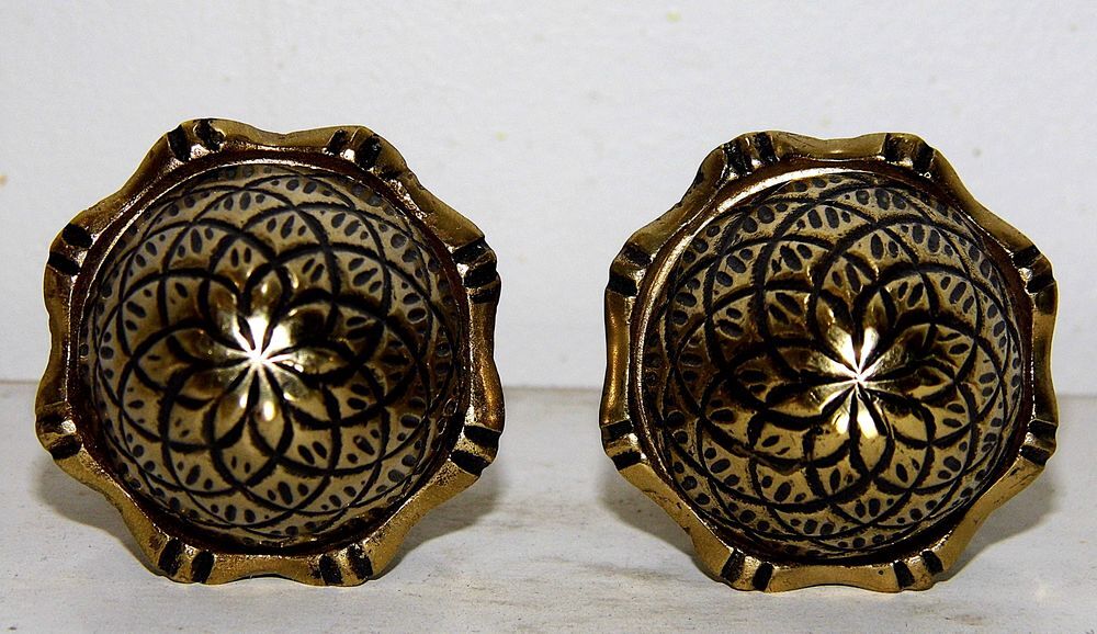 Lot de 2 embouts en laiton massif Rideau tringle boule escalier 