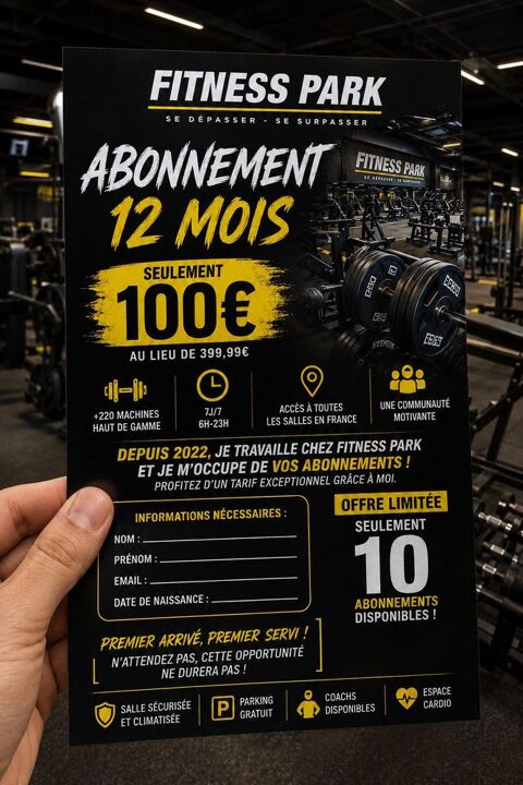abonnement fitness Park 12 mois Avignon (84)