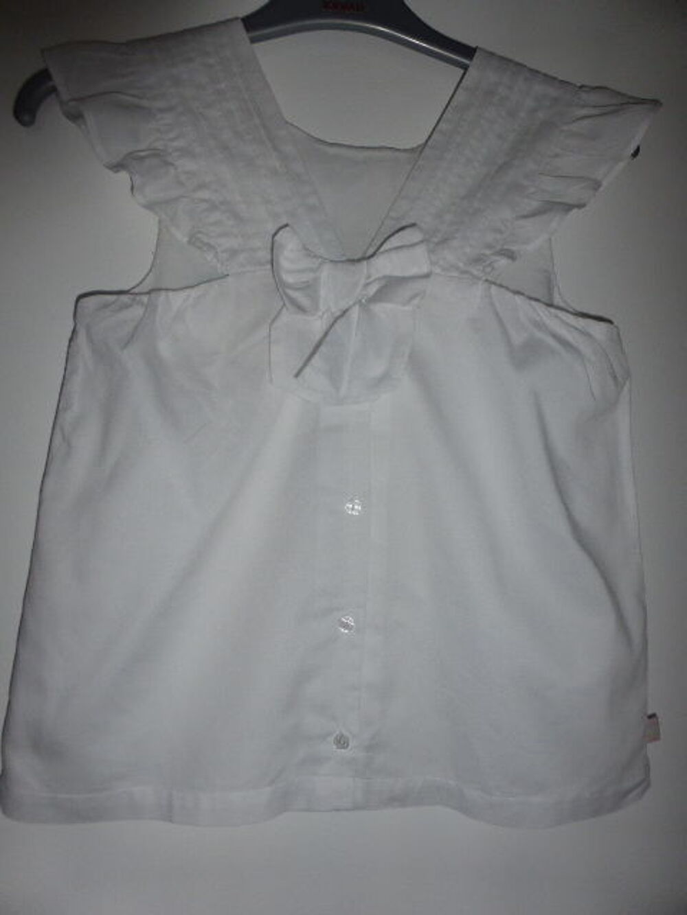 Sergent Major blouse &eacute;t&eacute; top blanc noeud dos 10 ans Vêtements enfants