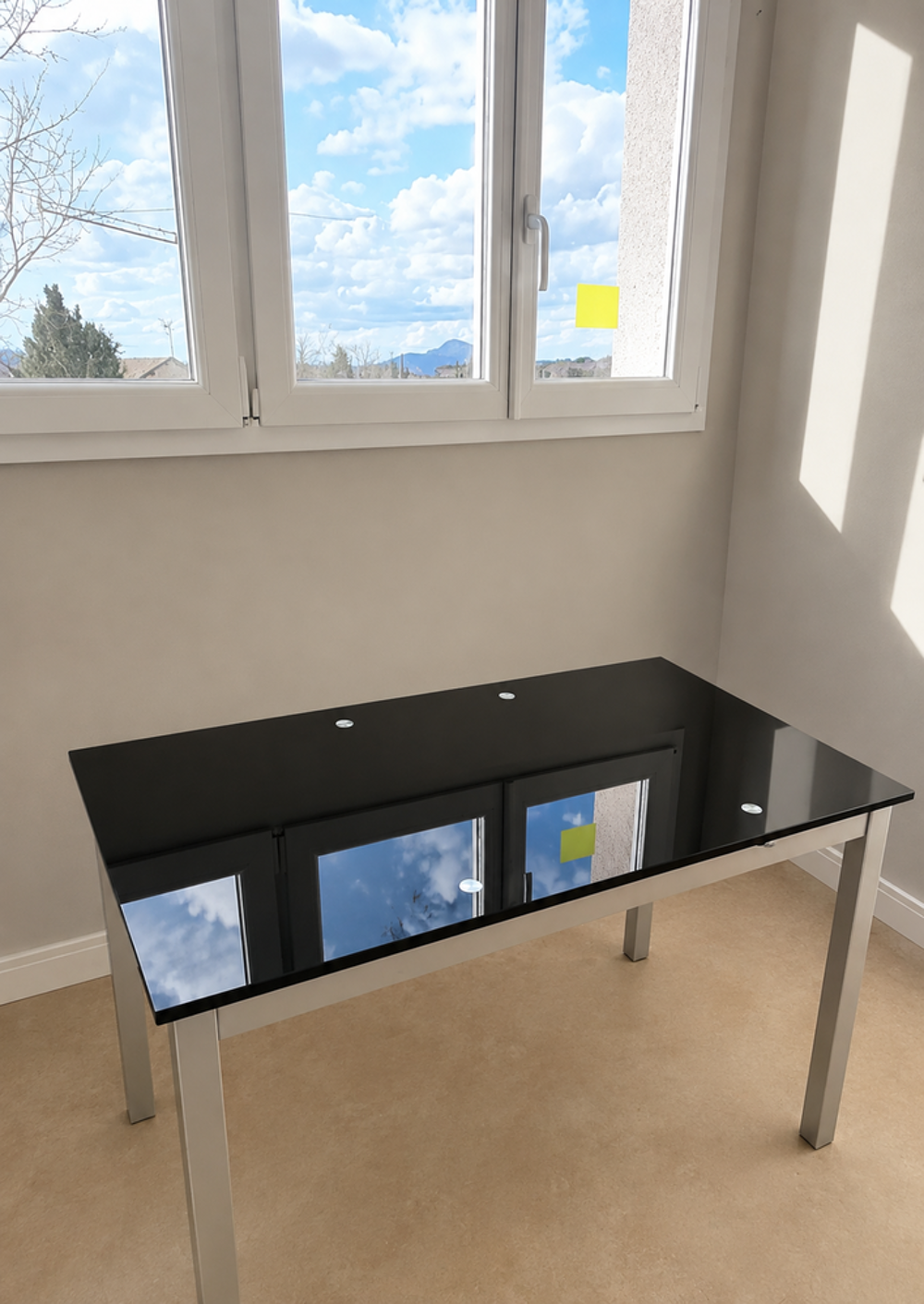 TABLE EN VERRE AVEC RALONGE Meubles