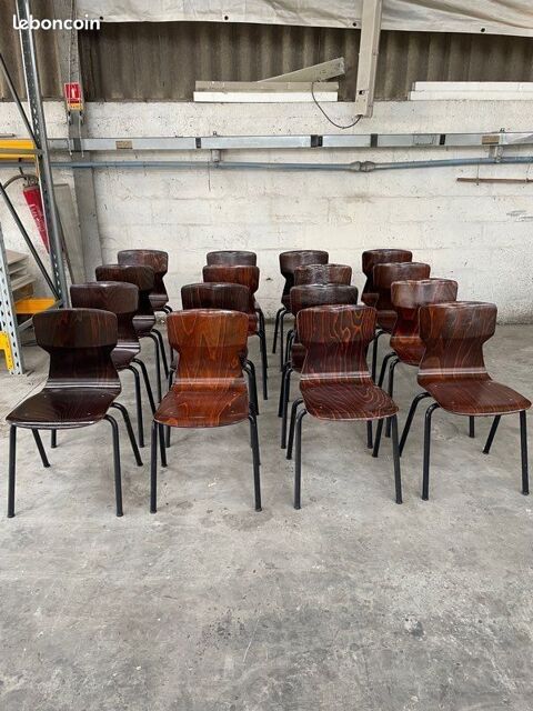 Chaises Eromes bois fonc, pieds gris LIVRAISON POSSIBLE 120 Lorient (56)