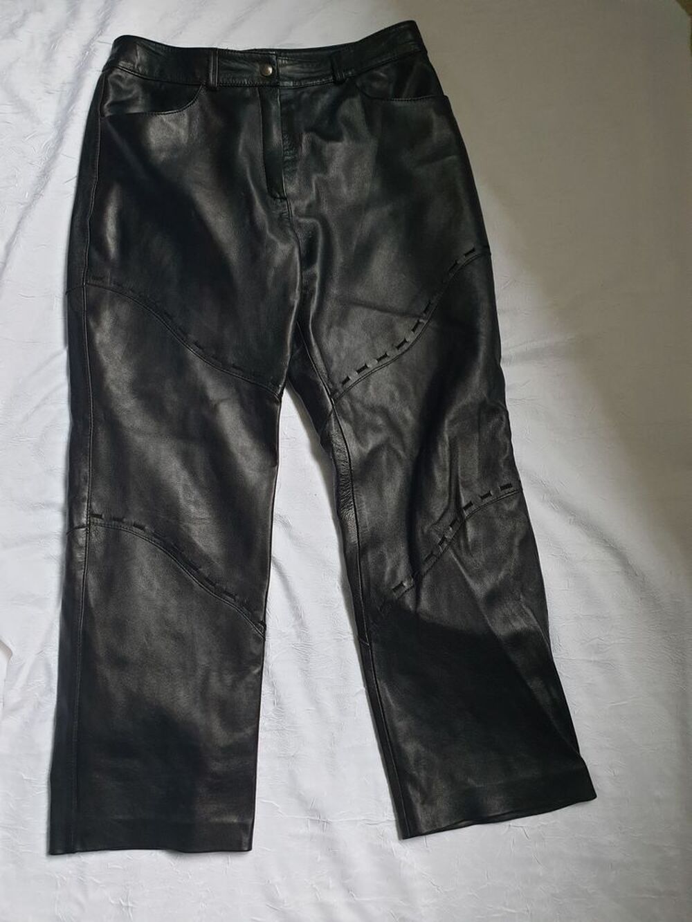 Pantalon Cuir Noir Giorgio Vtements