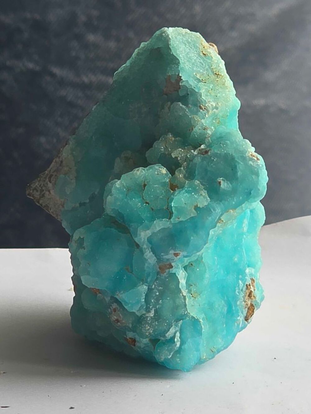 Superbe Min&eacute;ral H&eacute;mimorphite Bleue-Collection 129g 