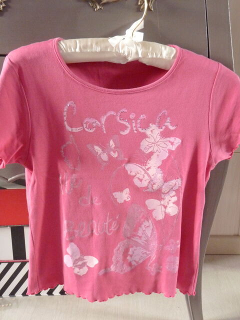 T-shirt rose fille 12 ans tbe Corse 5 Brienne-le-Chteau (10)