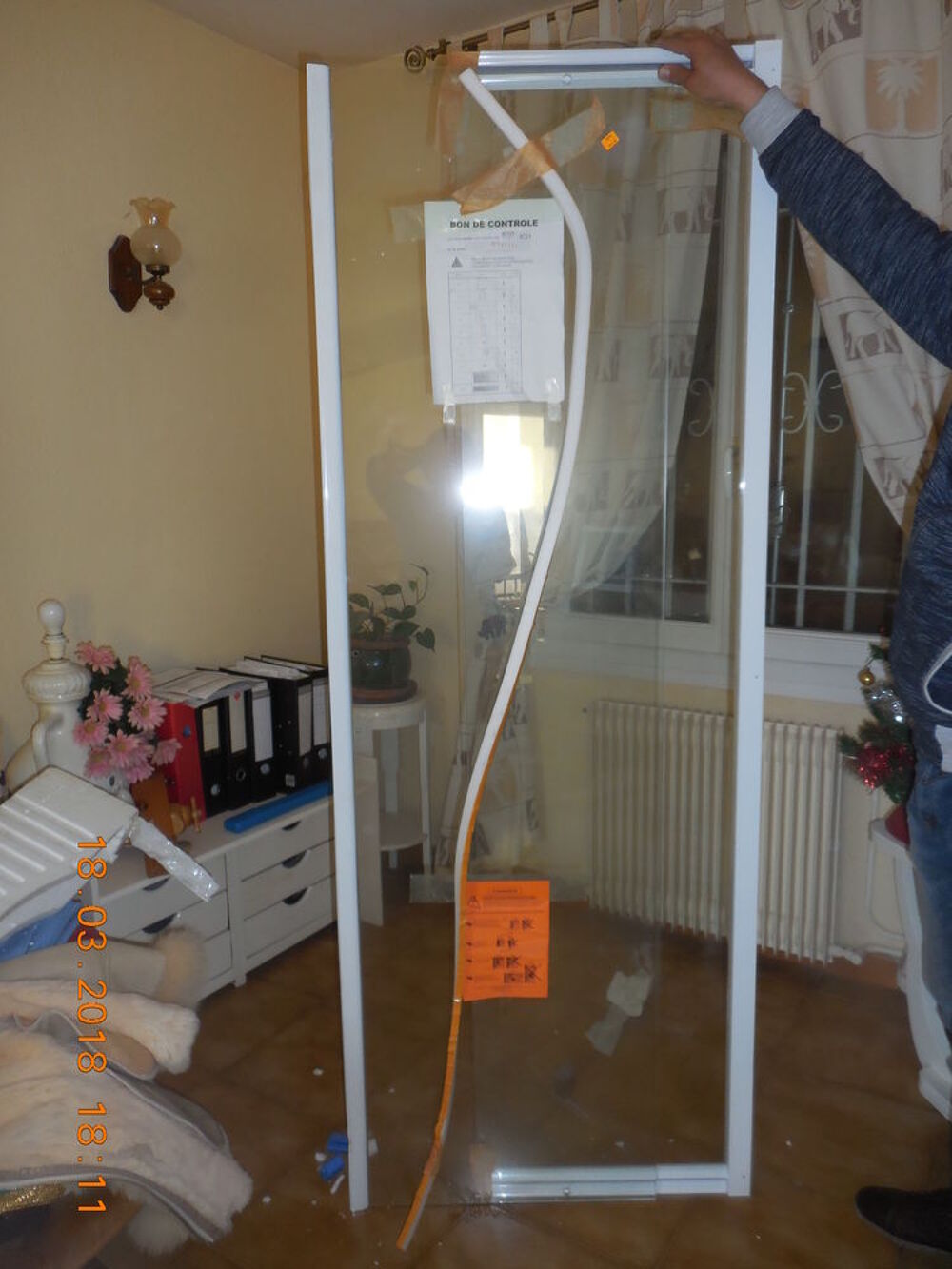 porte coulissante en verre salle de bain Bricolage
