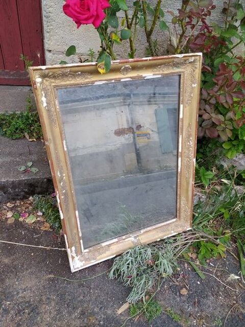 Ancien Miroir Doré Époque Restauration 40 Loches (37)
