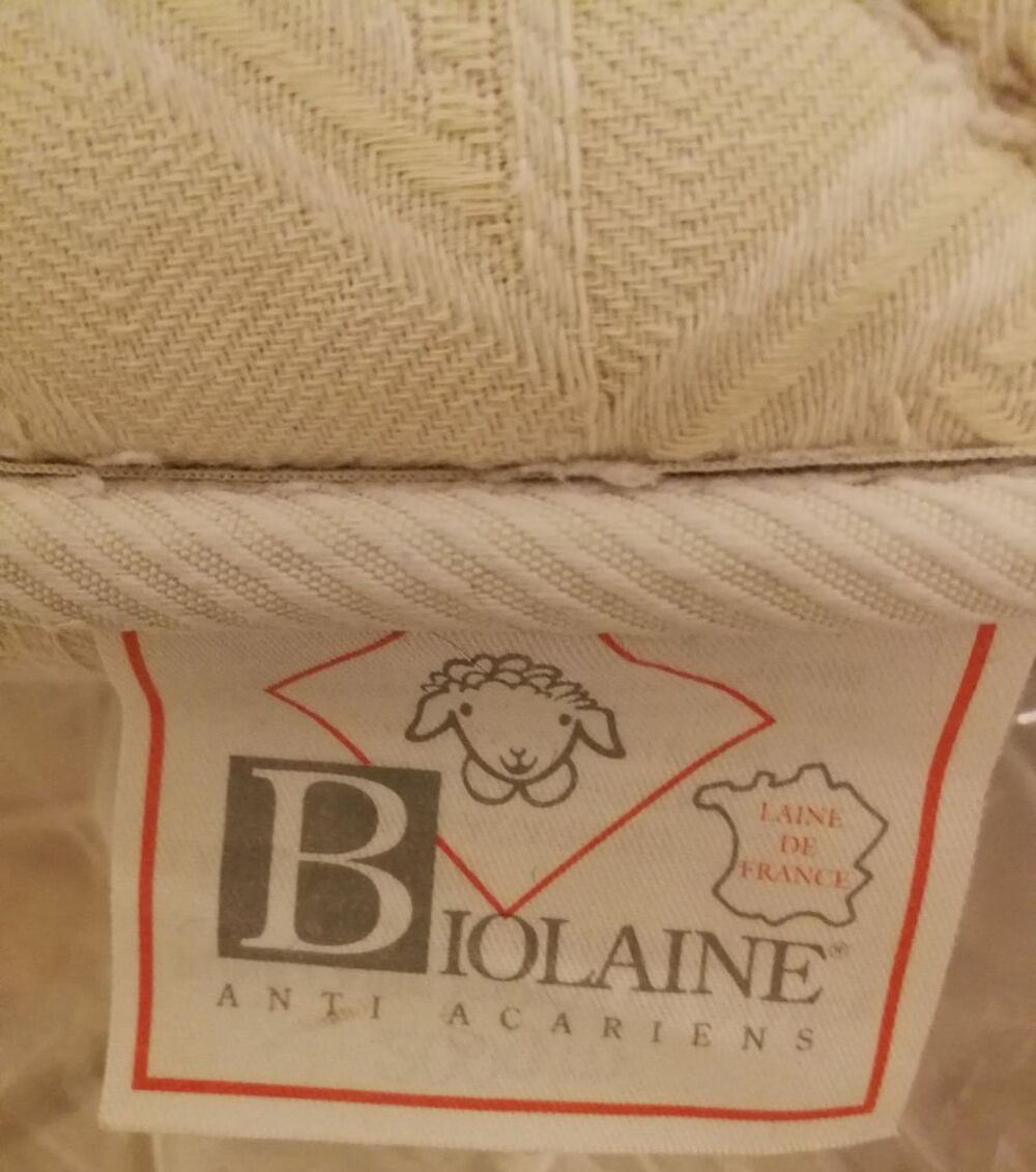 Matelas Dunlopillo en bio-laine antiacariens 140 x 190 Meubles