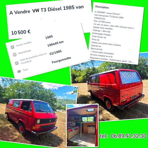 Van am&eacute;nag&eacute; Van am&eacute;nag&eacute; 1985 occasion Soula 09000