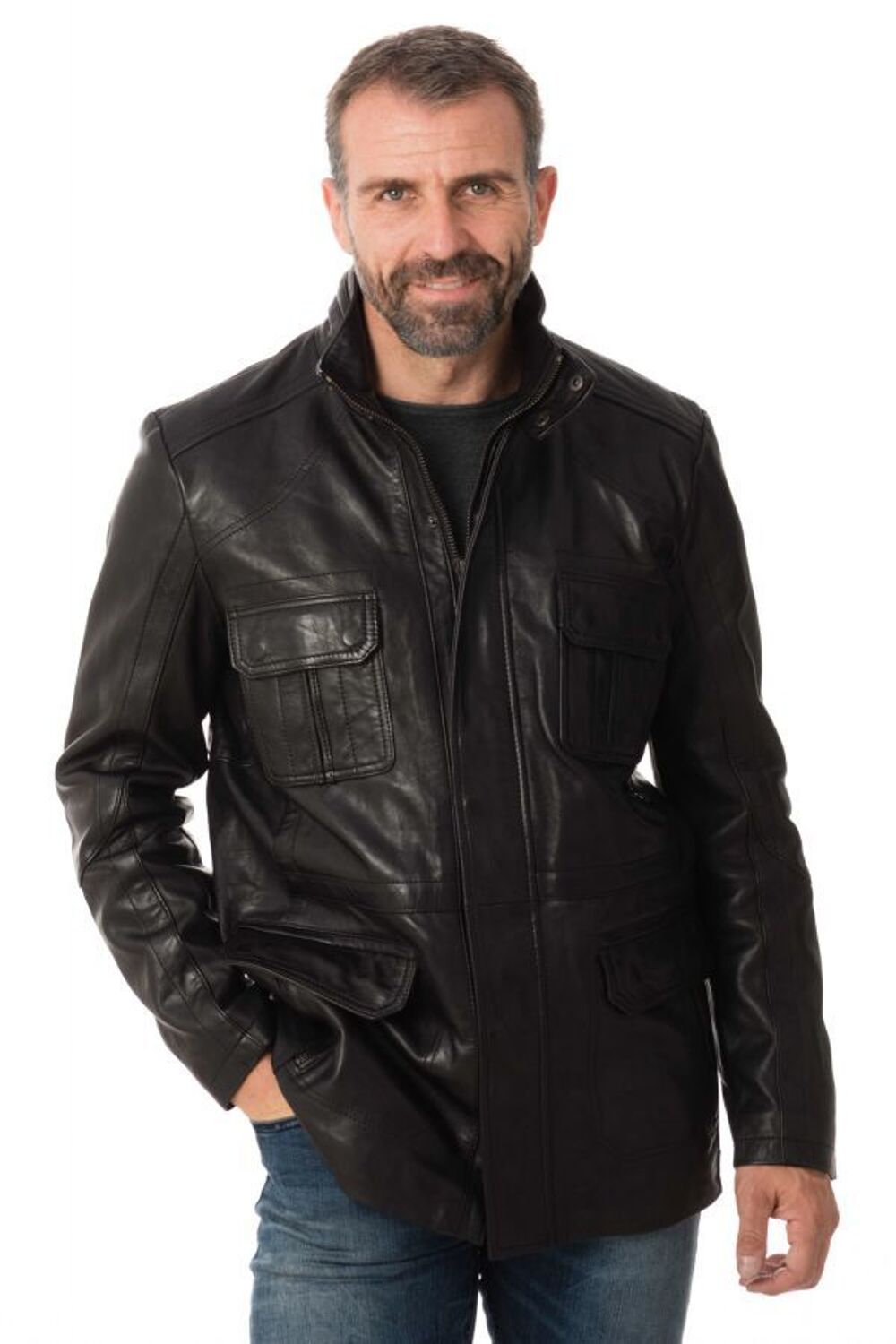 retrait&eacute; superbe veste en cuir ,neuve,jamais port&eacute;e Vêtements