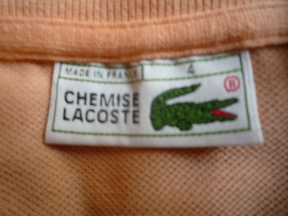 V&eacute;ritable Polo Lacoste Crocodile brod&eacute; Vêtements
