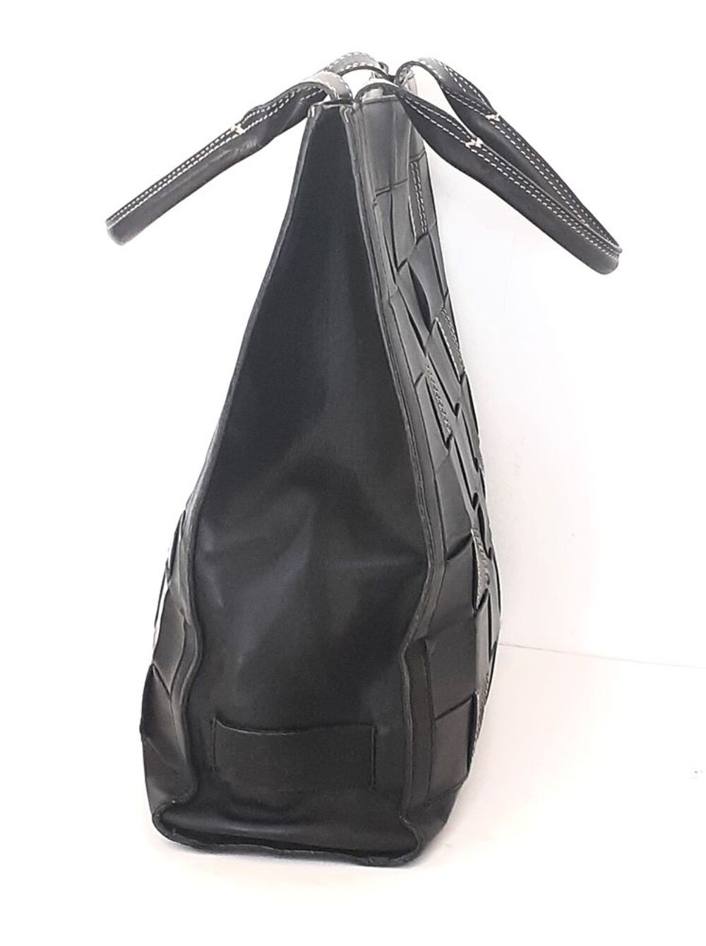 Sac a main vintage cuir veritable marque Sth&eacute;phan Kelian P Maroquinerie