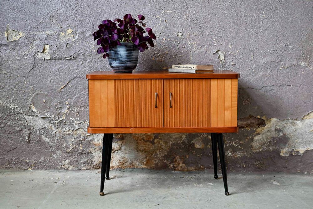 Petit meuble mini-enfilade meuble entr&eacute;e t&eacute;l&eacute; pieds compas Meubles