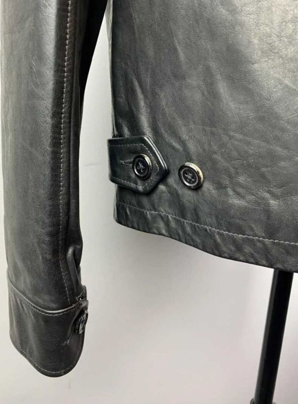 Veste en cuir Ralph Lauren noire pour homme taille S, neuve et d'origine Vêtements