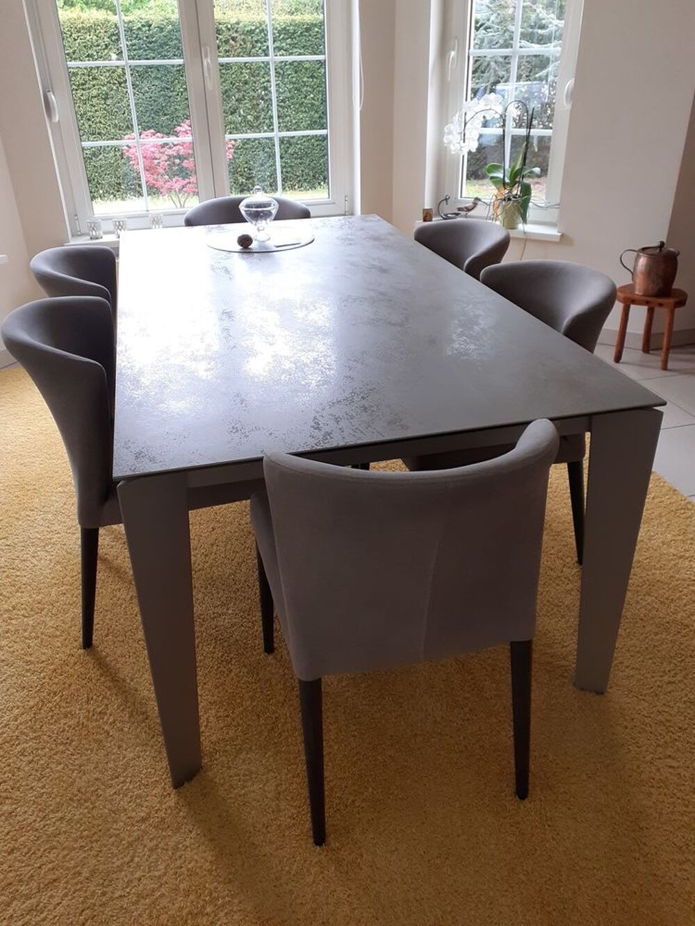 Chaise design CIRCA gris clair Meubles