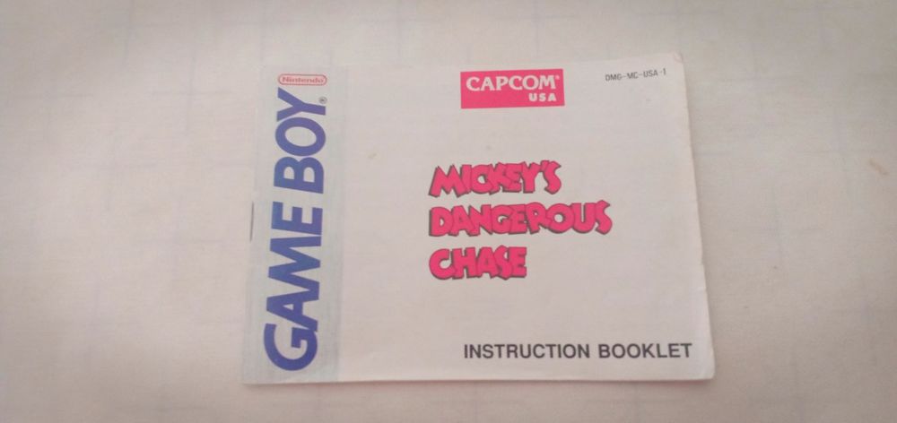 Notice jeu Game boy Mickey's Dangerous Chase Consoles et jeux vidéos