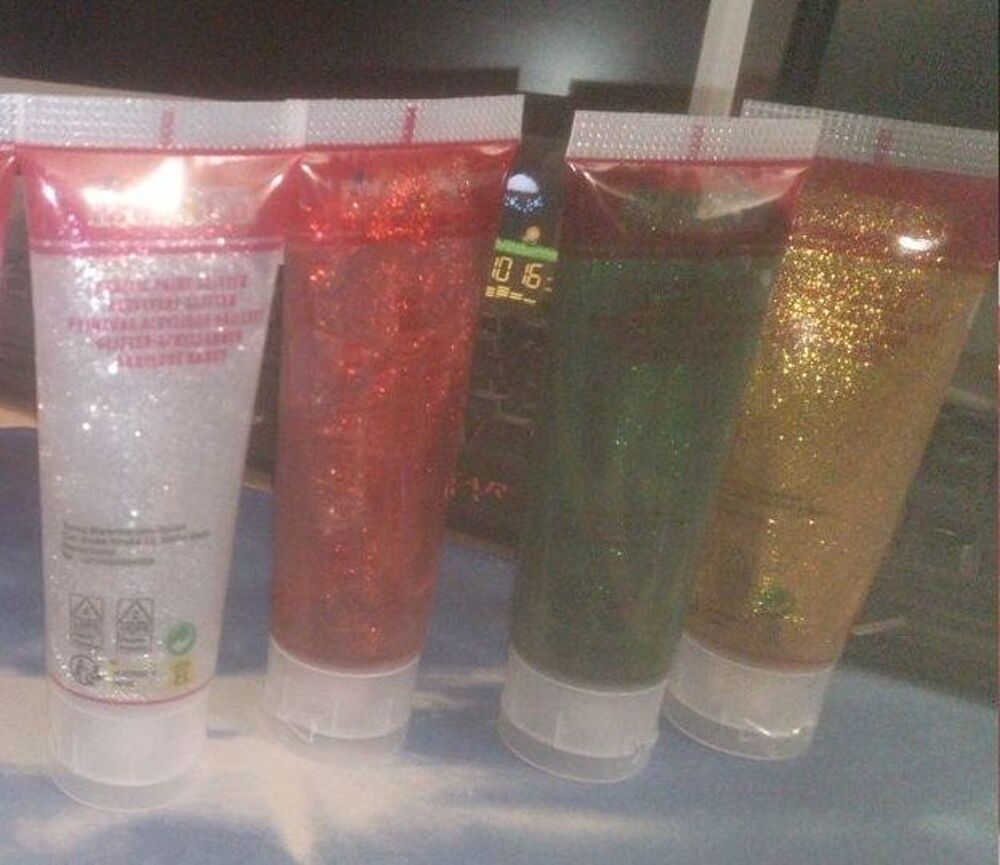 4 tubes peinture acrylique paillet&eacute;e Bricolage