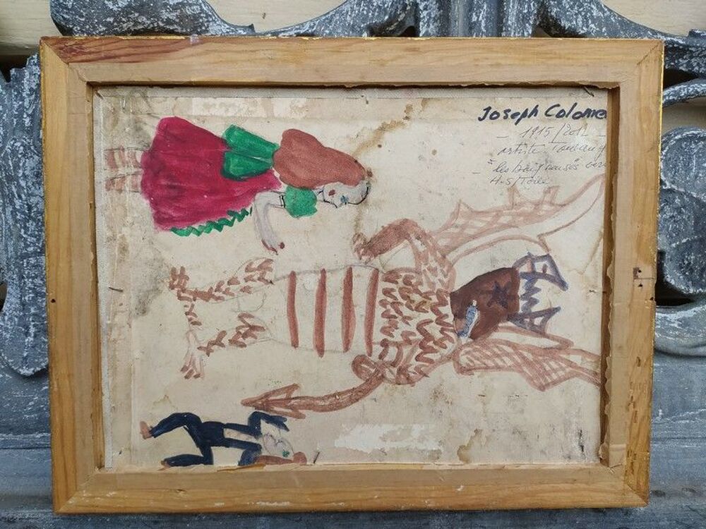 Ancien Tableau Baigneuses Orientalisme 