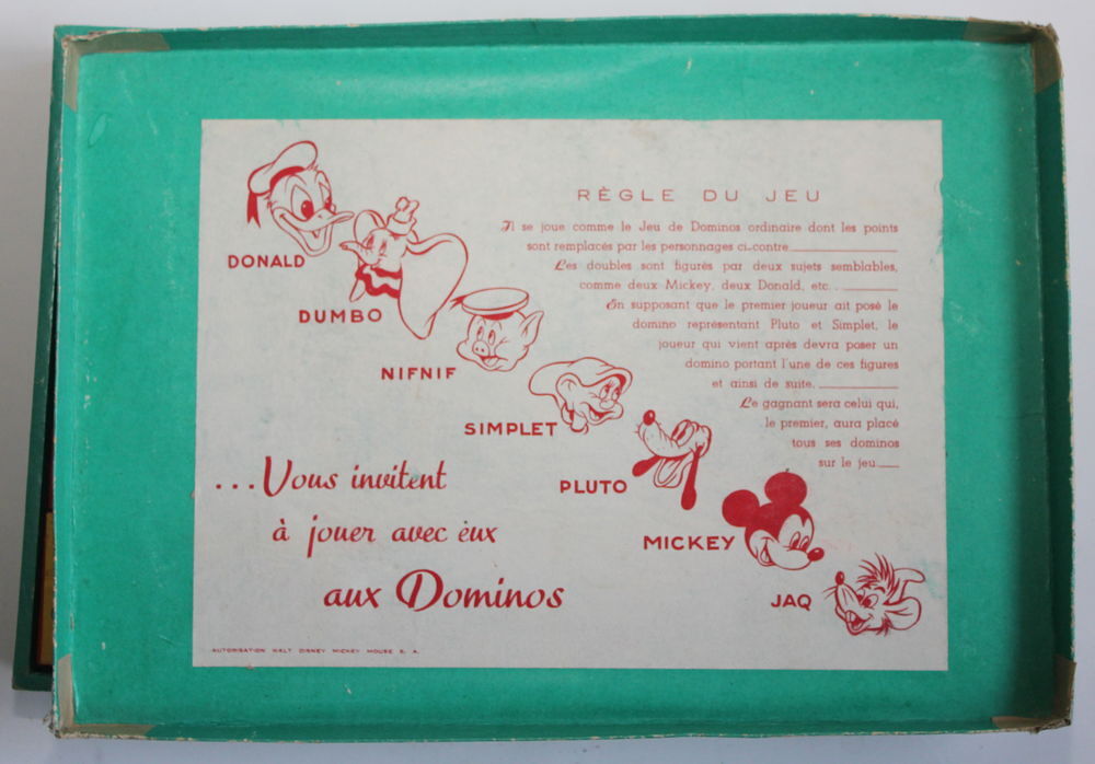 Jeu de Dominos en bois WALT DISNEY 1950 Jeux / jouets