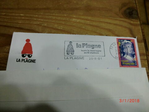 timbre de claude Fran�ois sur enveloppe 2 Merville (59)