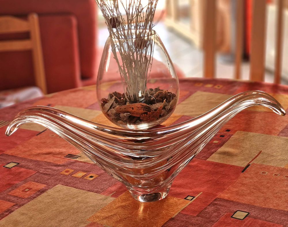 Grande coupe en cristal d'art Vannes-le-Ch&acirc;tel 57 cm Décoration
