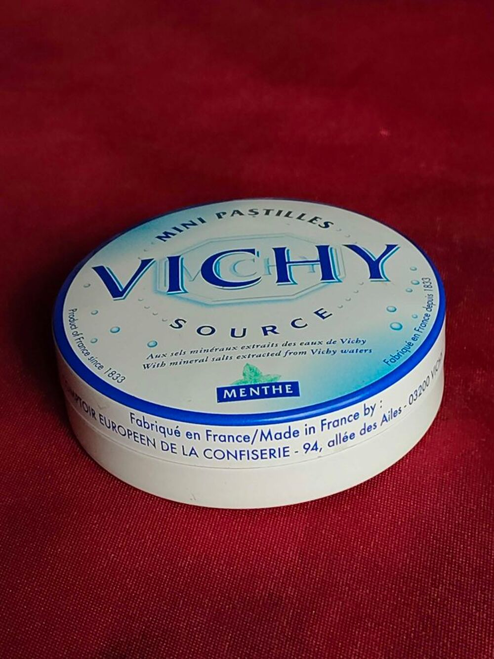 Ancienne boite mini de pastilles de vichy vide pour collectionneur (n&deg;1) 