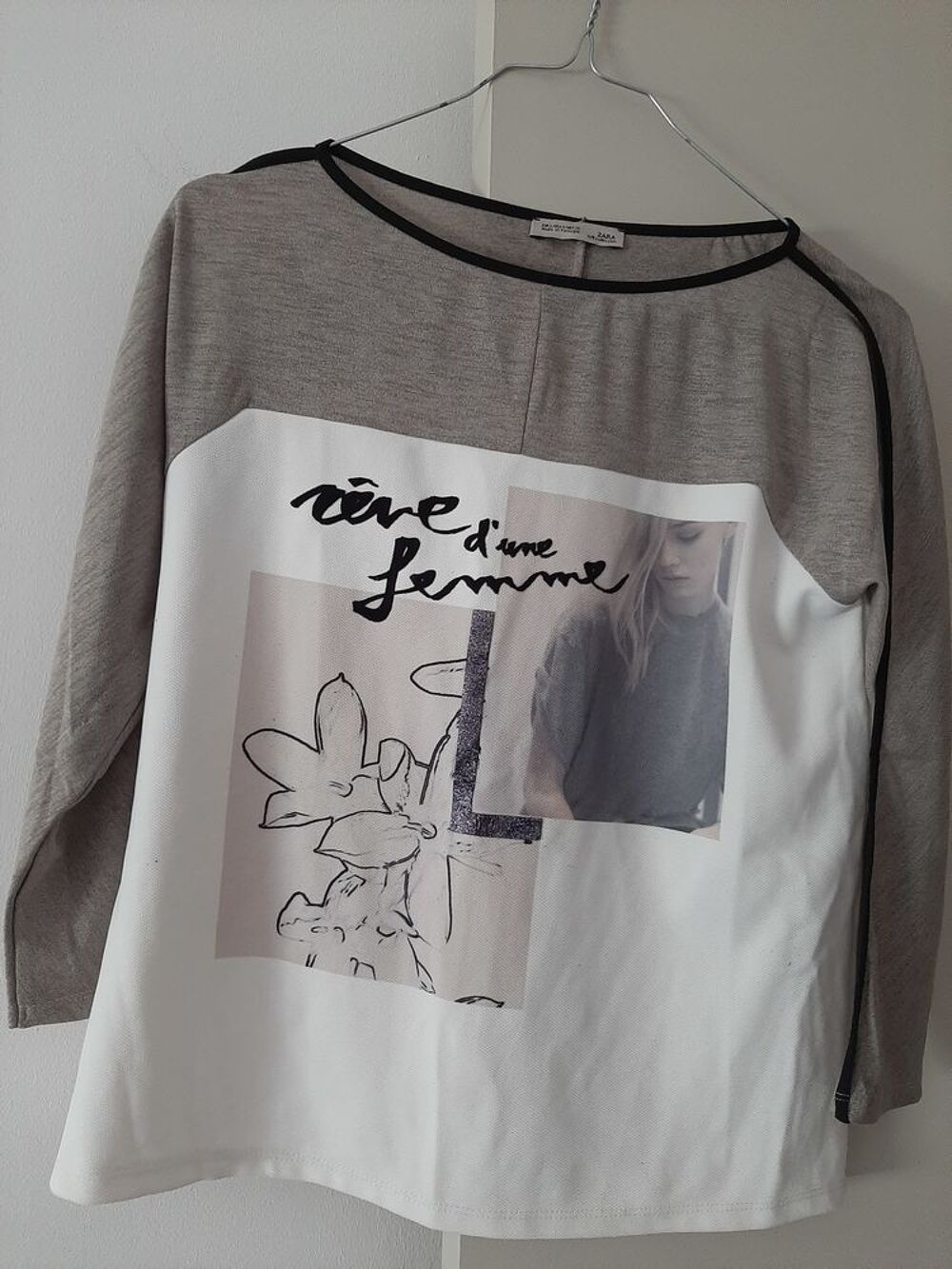 tunique bleue 
top zara Vêtements