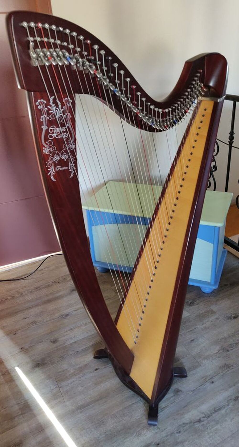 Harpe celtique korrigan+jeu de cordes Instruments de musique