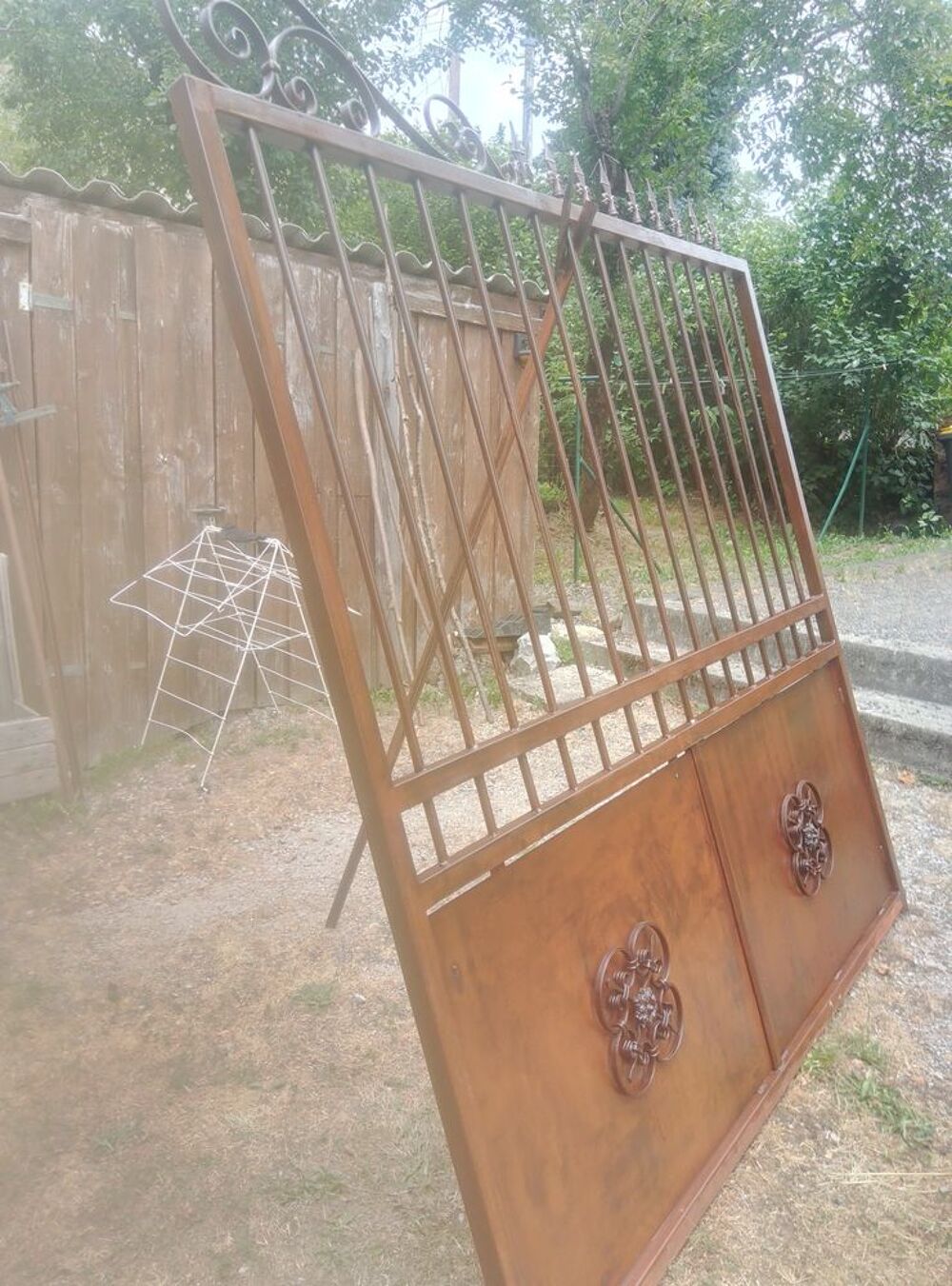 Portail double vantaux m&eacute;tal hauteur 2100 largeur 4000 Bricolage