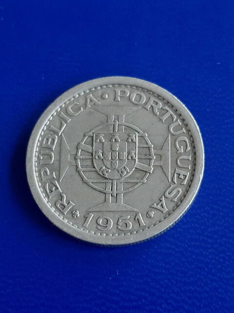 1951 Sao Tomé-et-Principe 5 escudos argent 14 Prats-de-Mollo-la-Preste (66)
