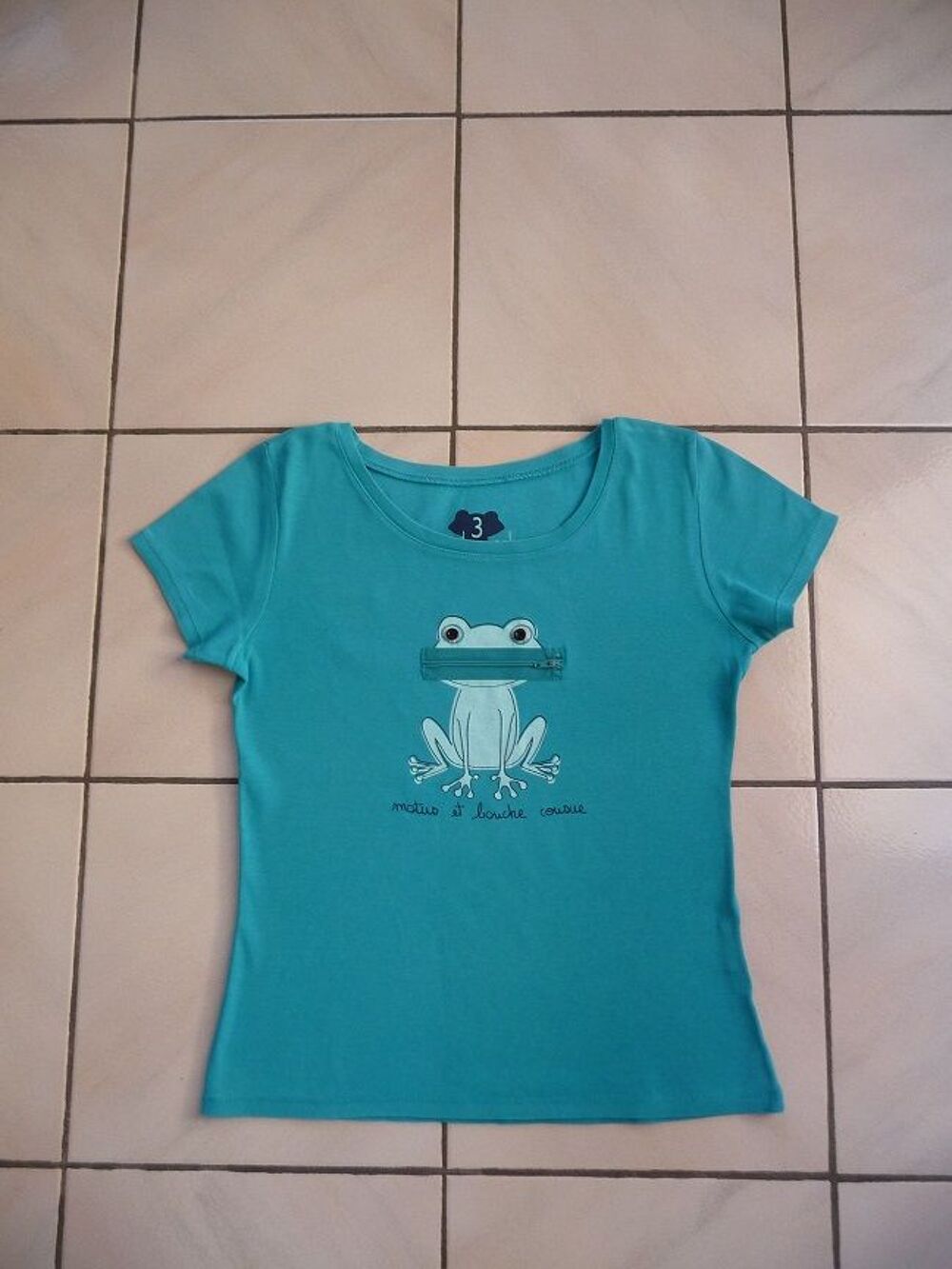 Tee-shirt turquoise Grenouille CACHE-CACHE Vtements
