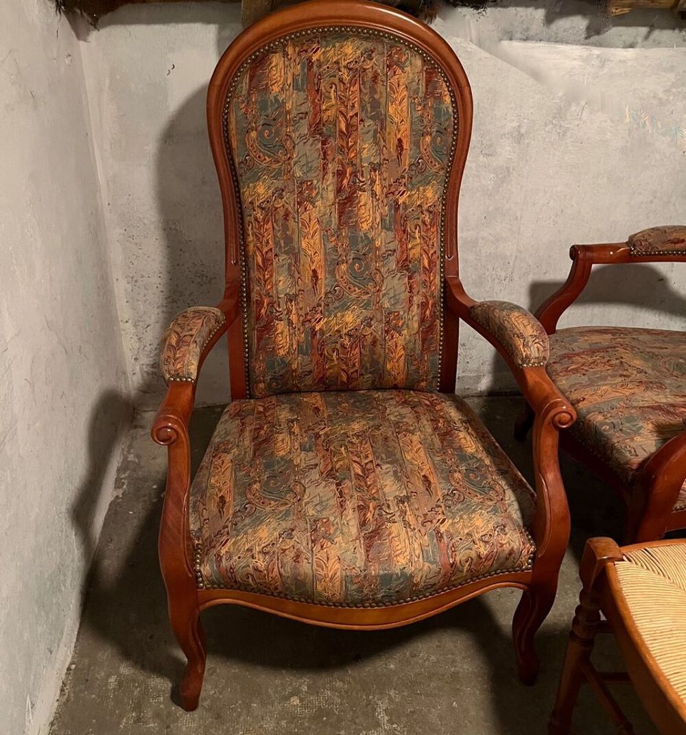 JE DONNE - Fauteuil bois et tissu Meubles
