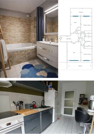  Appartement � vendre 3 pi�ces 70 m� Rouen