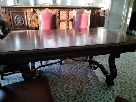 SALLE A MANGER : Buffet + table + 6 chaises - BOIS MASSIF 400 L'Ha-les-Roses (94)