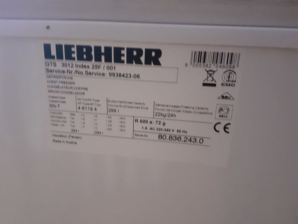 cong&eacute;lateur coffre LIEBHERR GTS 3012 Electromnager