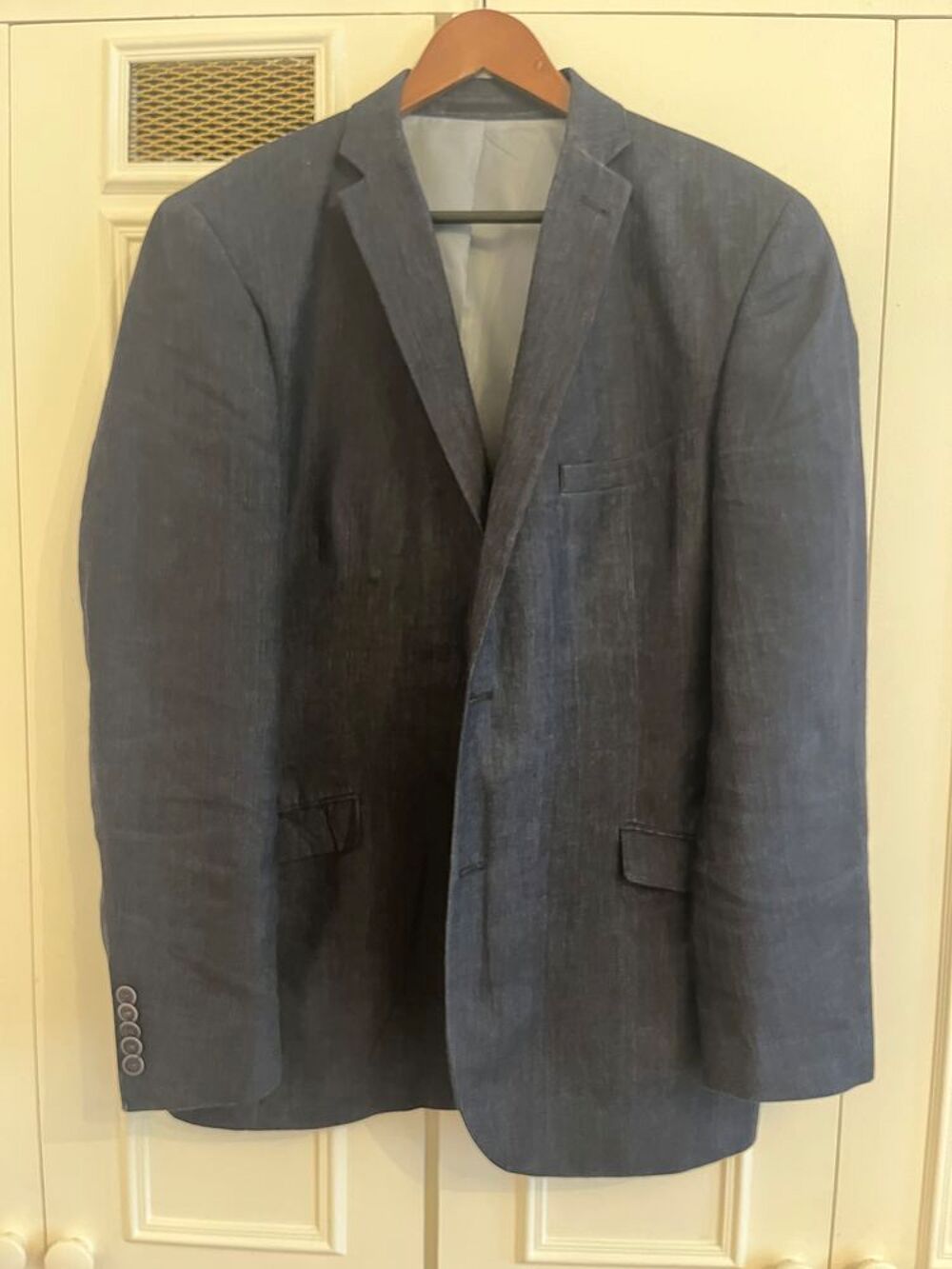 Jolie veste lin homme bleu marine Vêtements