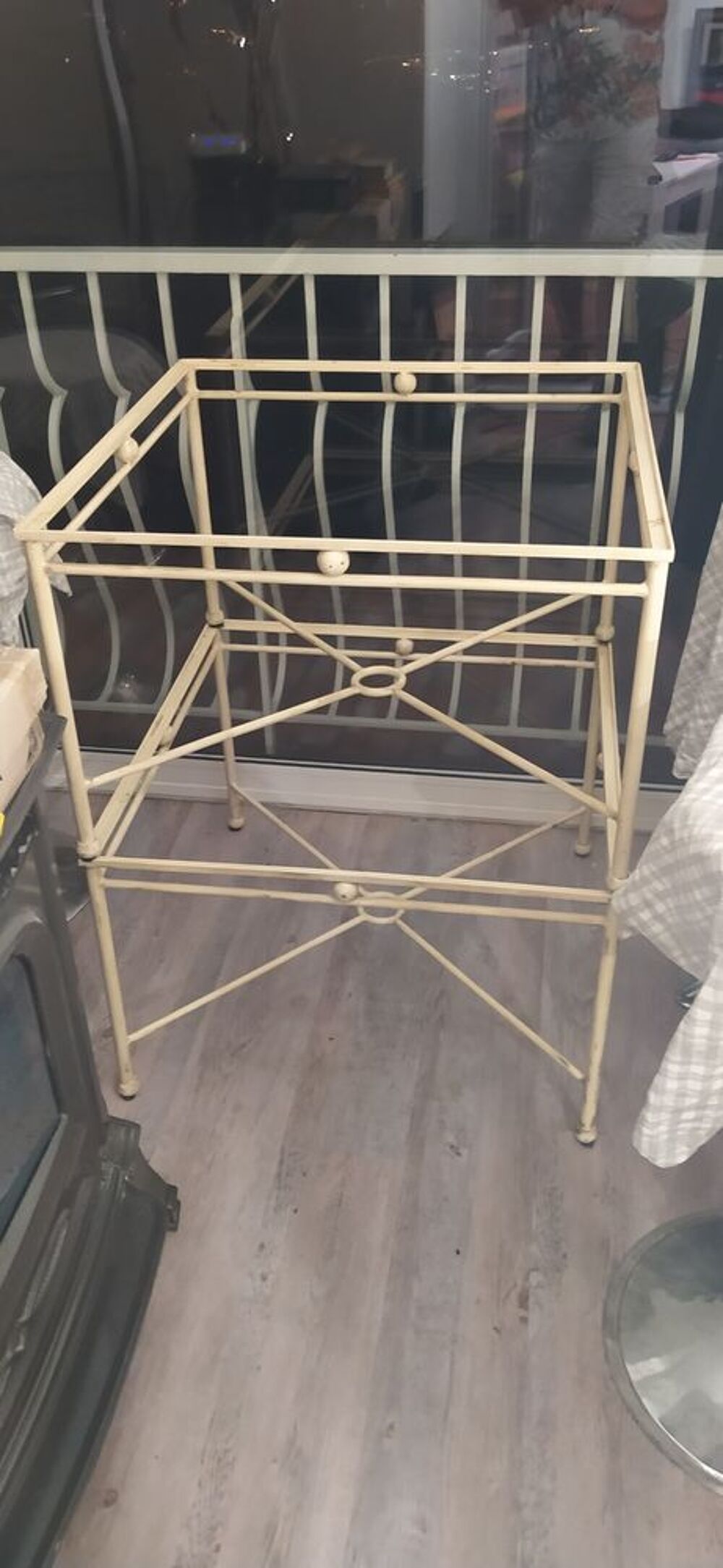 table basse en fer forg&eacute; Jardin