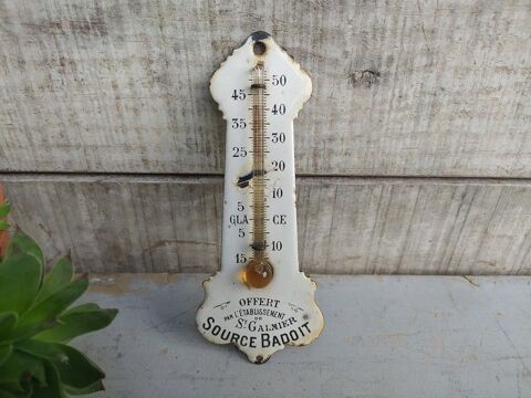 Ancien Thermom�tre Publicitaire �maill� Badoit St Galmier 65 Loches (37)