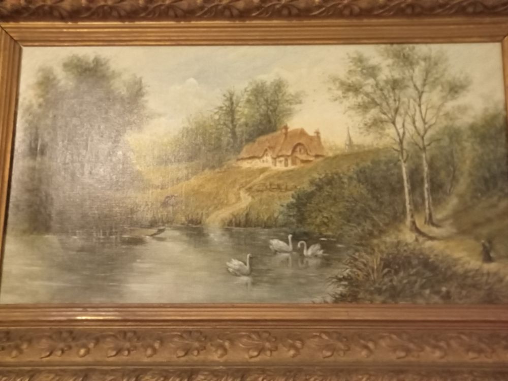 ,Paires de tableaux , peinture sur toile sign&eacute; H Huron Décoration