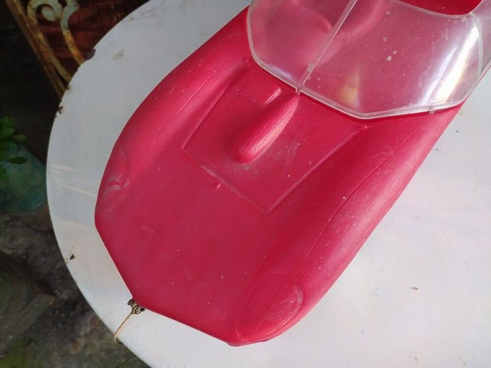 Voiture Ferrari Le Mans Jouet Plastique Vintage Oyonnax 
