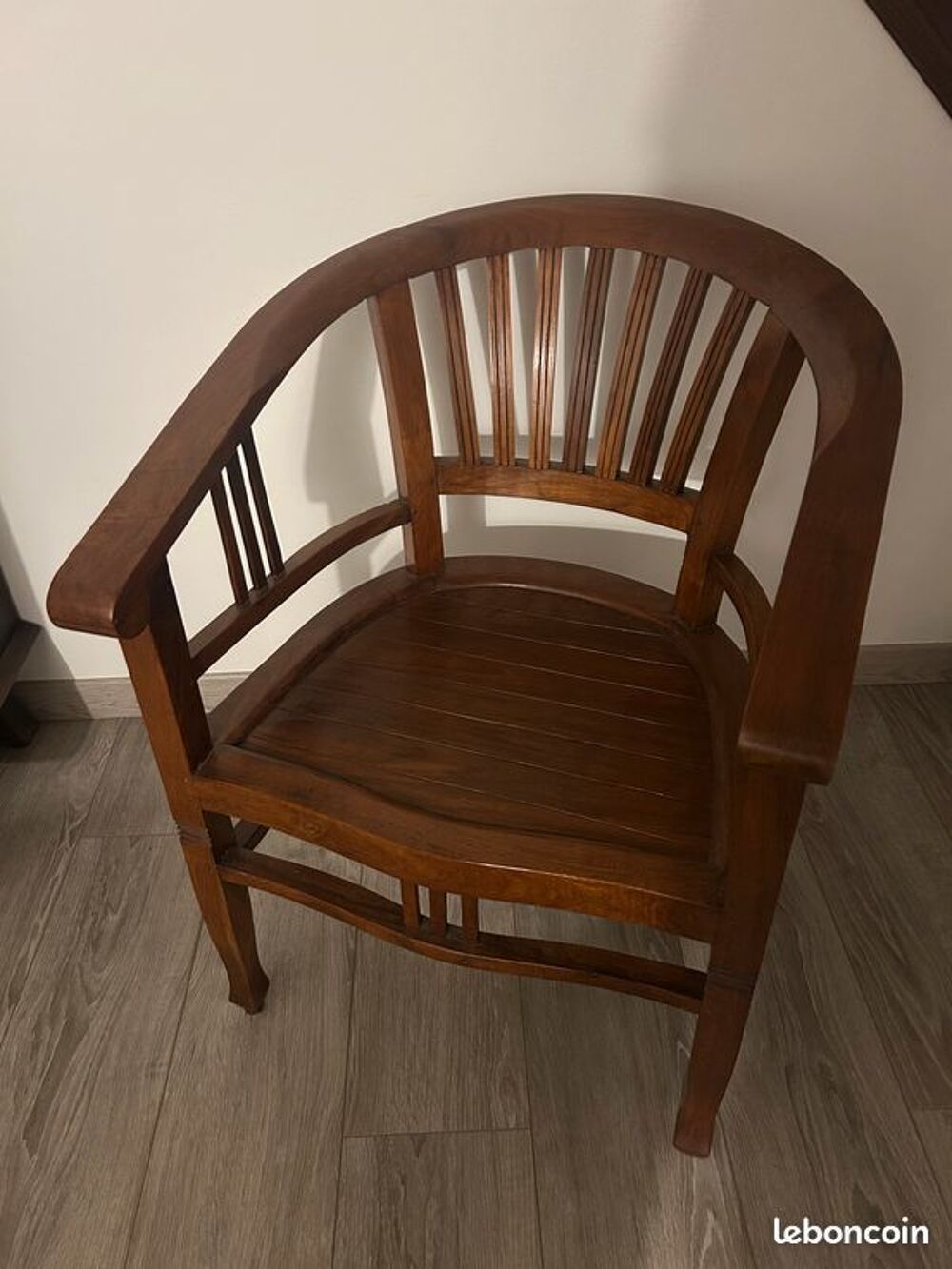 4 fauteuils colonial en teck massif Meubles