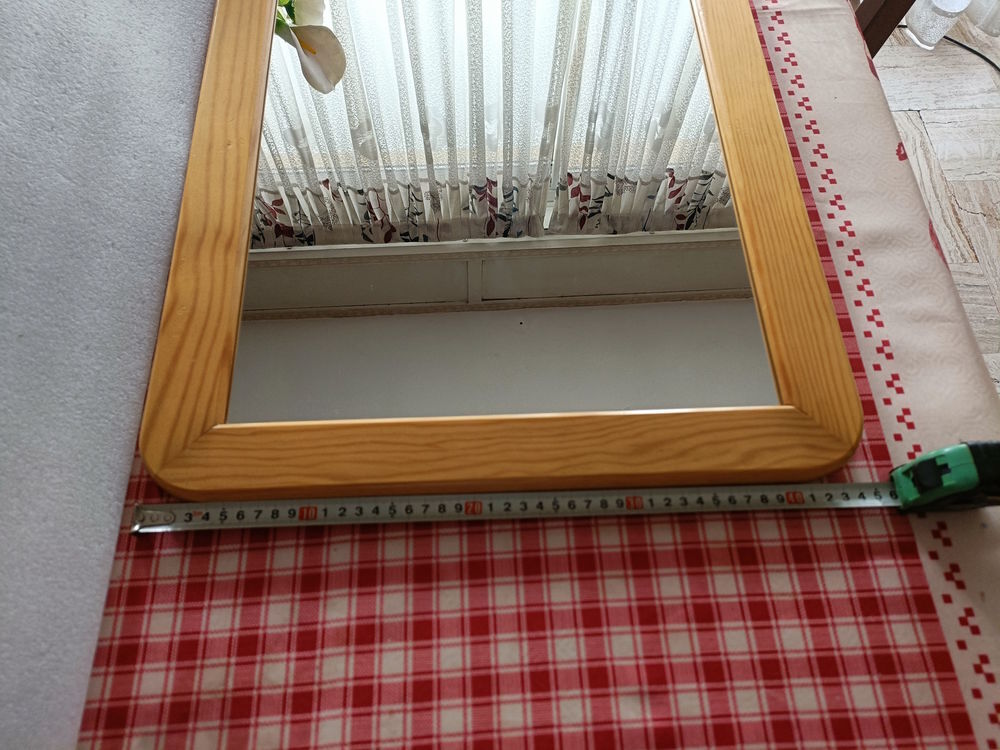 MIROIR RECTANGULAIRE EN PIN - 54 X 44 cm Décoration
