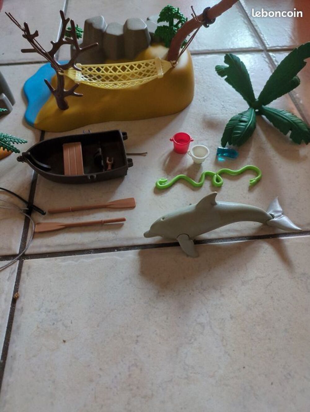 Playmobil ile deserte avec hamac et son dauphin Jeux / jouets