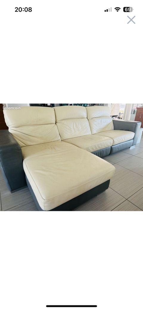 Canap cuir center 300 La Queue-en-Brie (94)