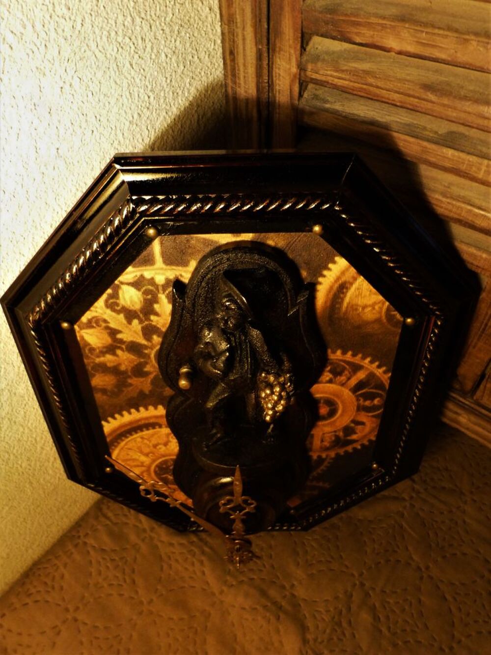 Tableau Octogonal "LITTLE WINEMAKER" Steampunk Décoration