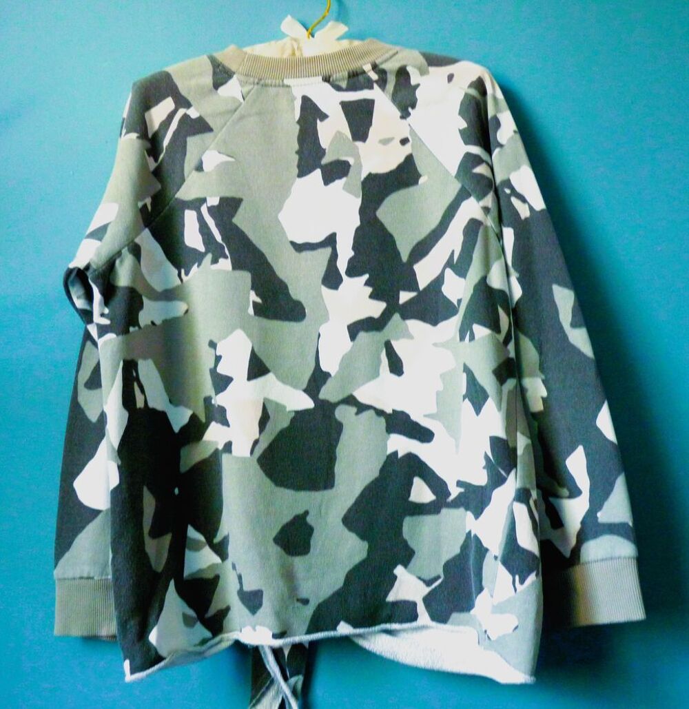 Pull &agrave; nouer Femme Calvin Klein XS 34 style camouflage milit Vêtements