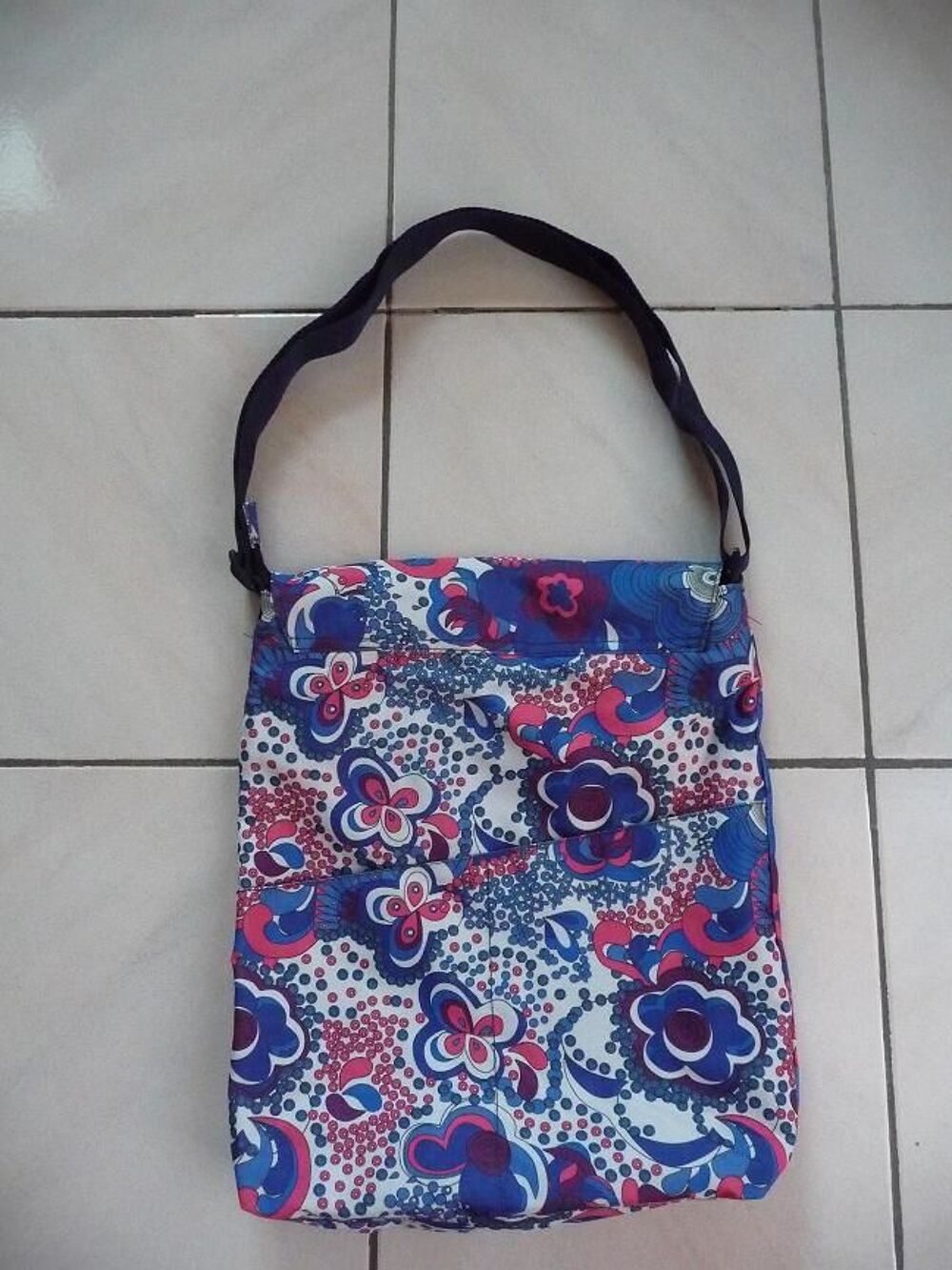Sac fleurs roses &amp; bleues PEPE JEANS - NEUF Maroquinerie