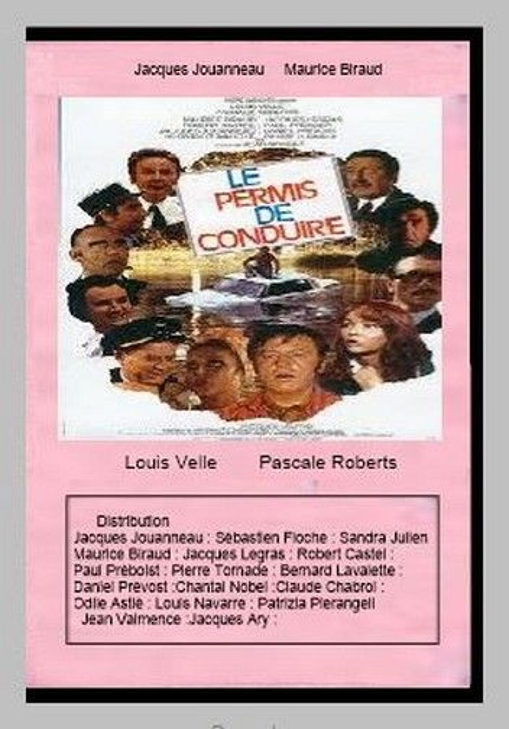 LE PERMIS DE CONDUIRE film avec louis Velle DVD et blu-ray