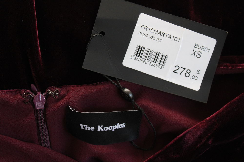 Robe velours bordeaux Bliss Velvet THE KOOPLES T. 36 Fr Vtements