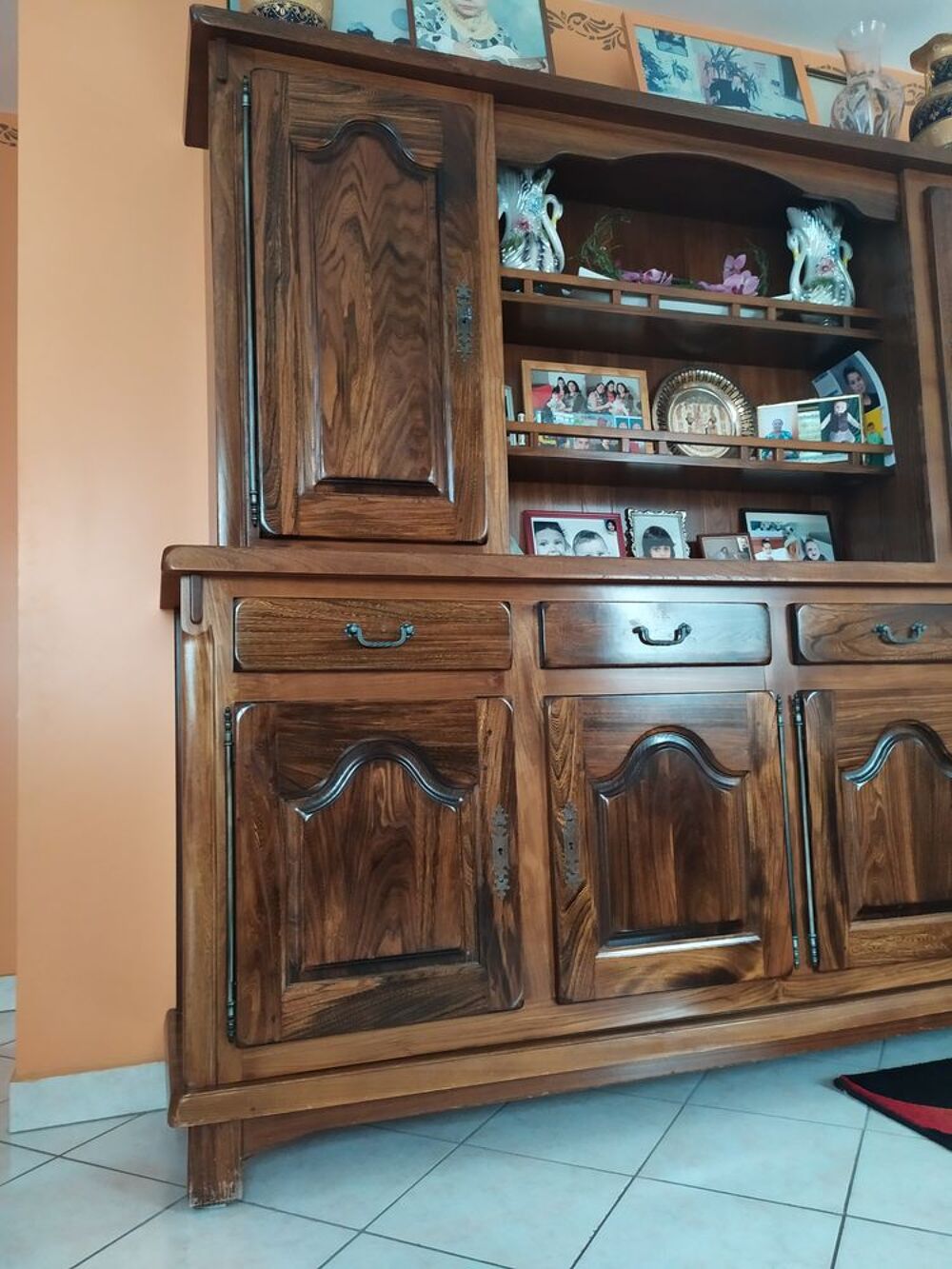 Buffet vaisselier ancien en ch&ecirc;ne Meubles